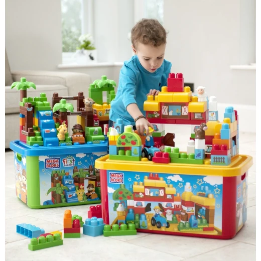 Mega Bloks Buildable Toy Chest Farm Tub - ميجا بلوكس - Image 2